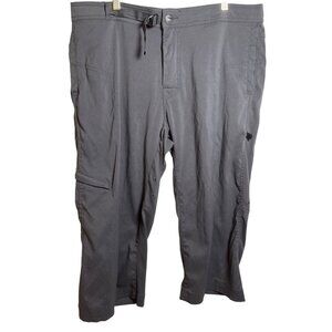 Prana Hiking Outdoor Pants Cropped Womans Size Large‎ Mesh Multi Pockets Vents